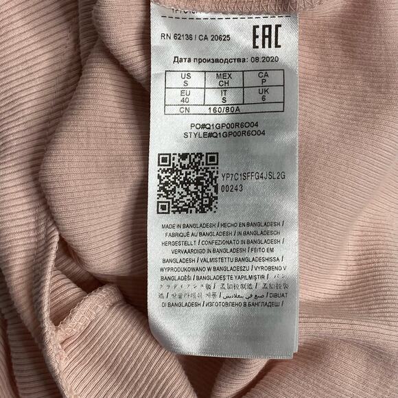 Guess Pink Ribbed Tank Body Suit Small - Picture 4 of 6